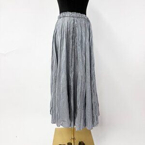 SILVER PLEATED METALLIC MAXI DRESS JZ1002